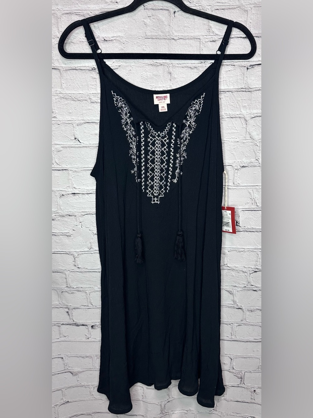NWT Black Embroidered Sleeveless Dress